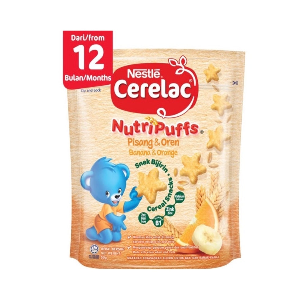 NESTLE CERELAC NUTRIPUFFS BANANA & ORANGE 50G