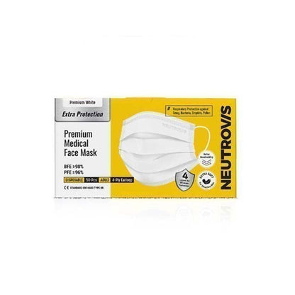 NEUTROVIS 4PLY MASK PREMIUM WHITE 50S