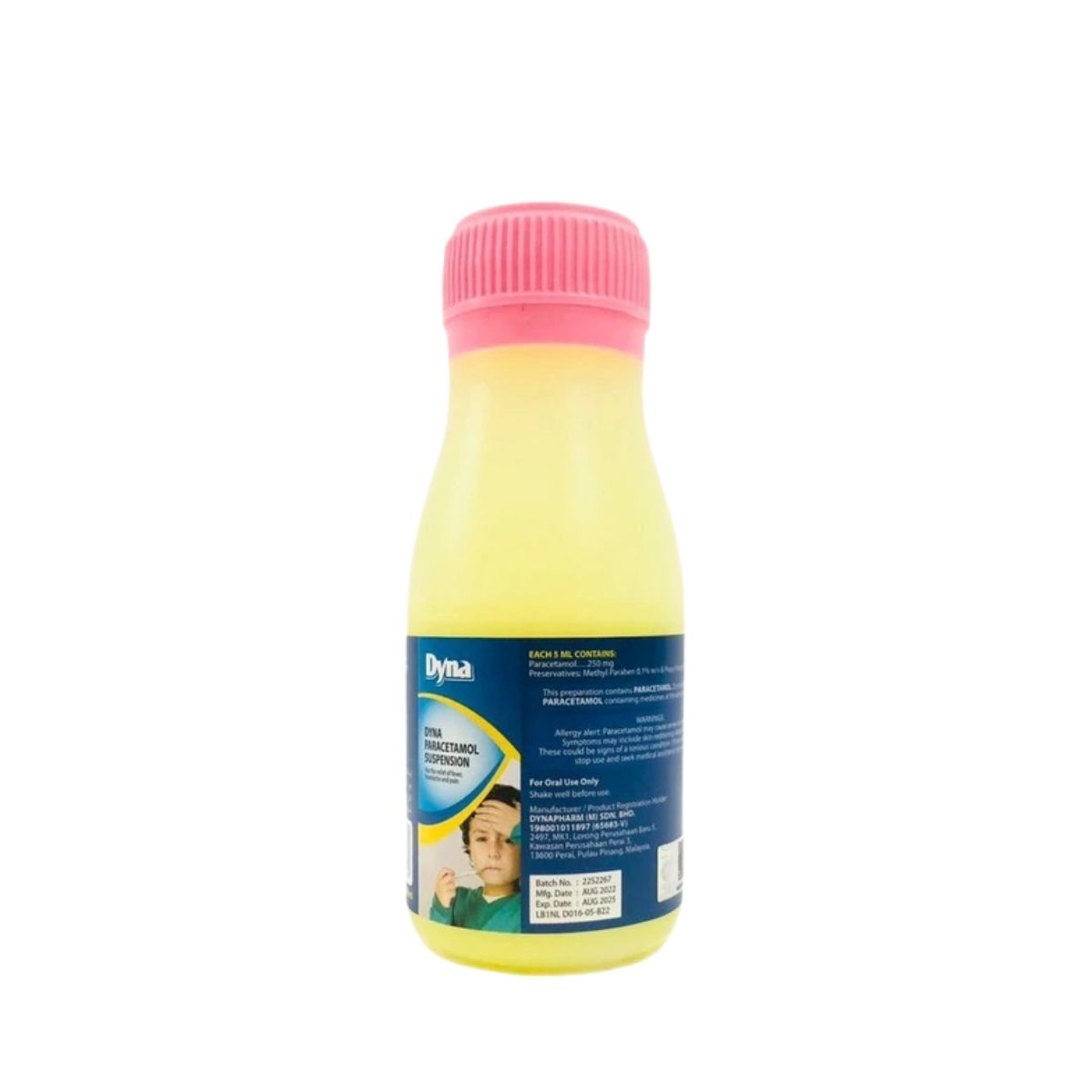 DYNA PARACETAMOL SUSPENSION 250MG 60ML (YELLOW)