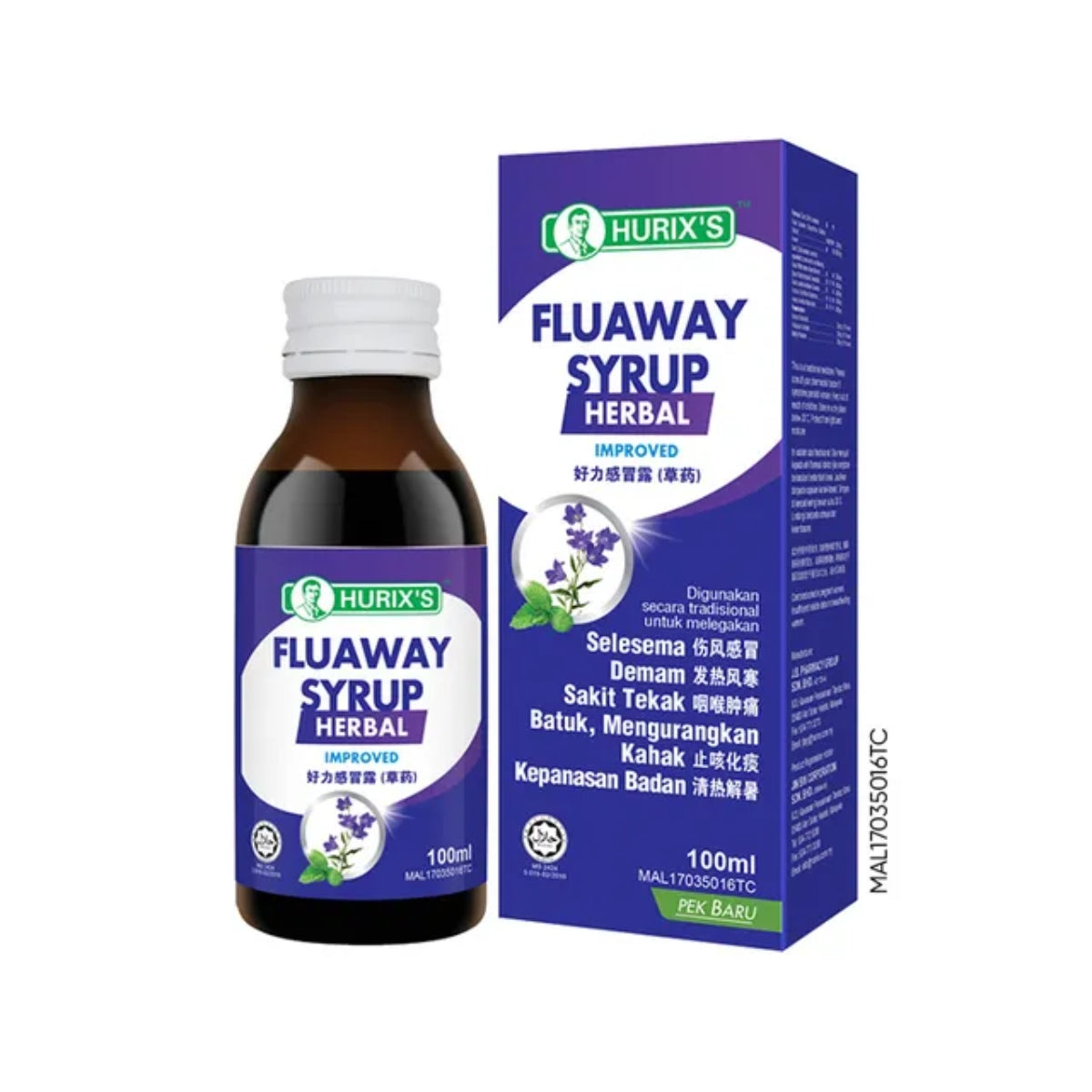 HURIXS FLUAWAY SYR HERB IMPROVED 100ML