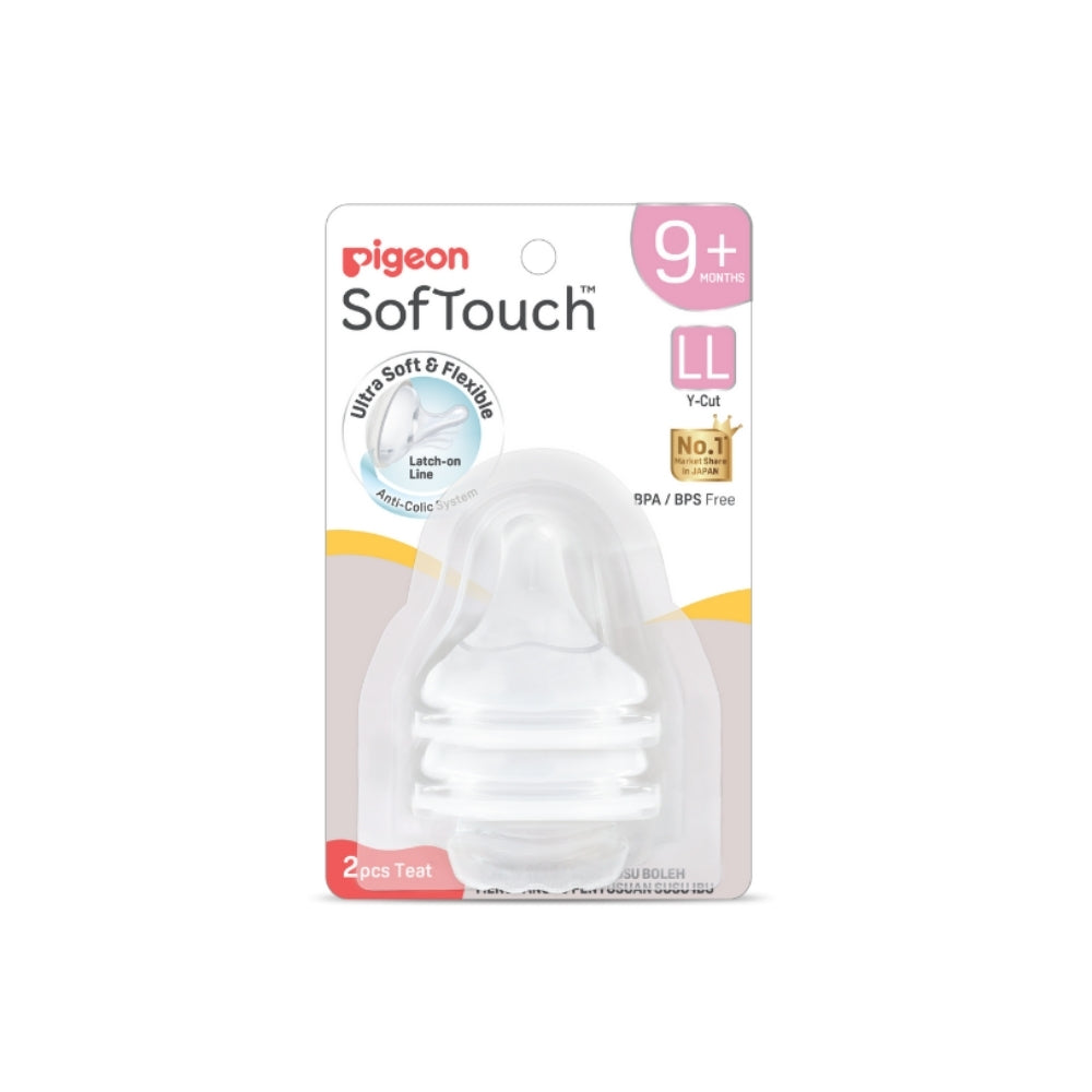 PIGEON SOFTOUCH PERISTALTIC PLUS WIDE NECK 9+M LL TEAT 2S