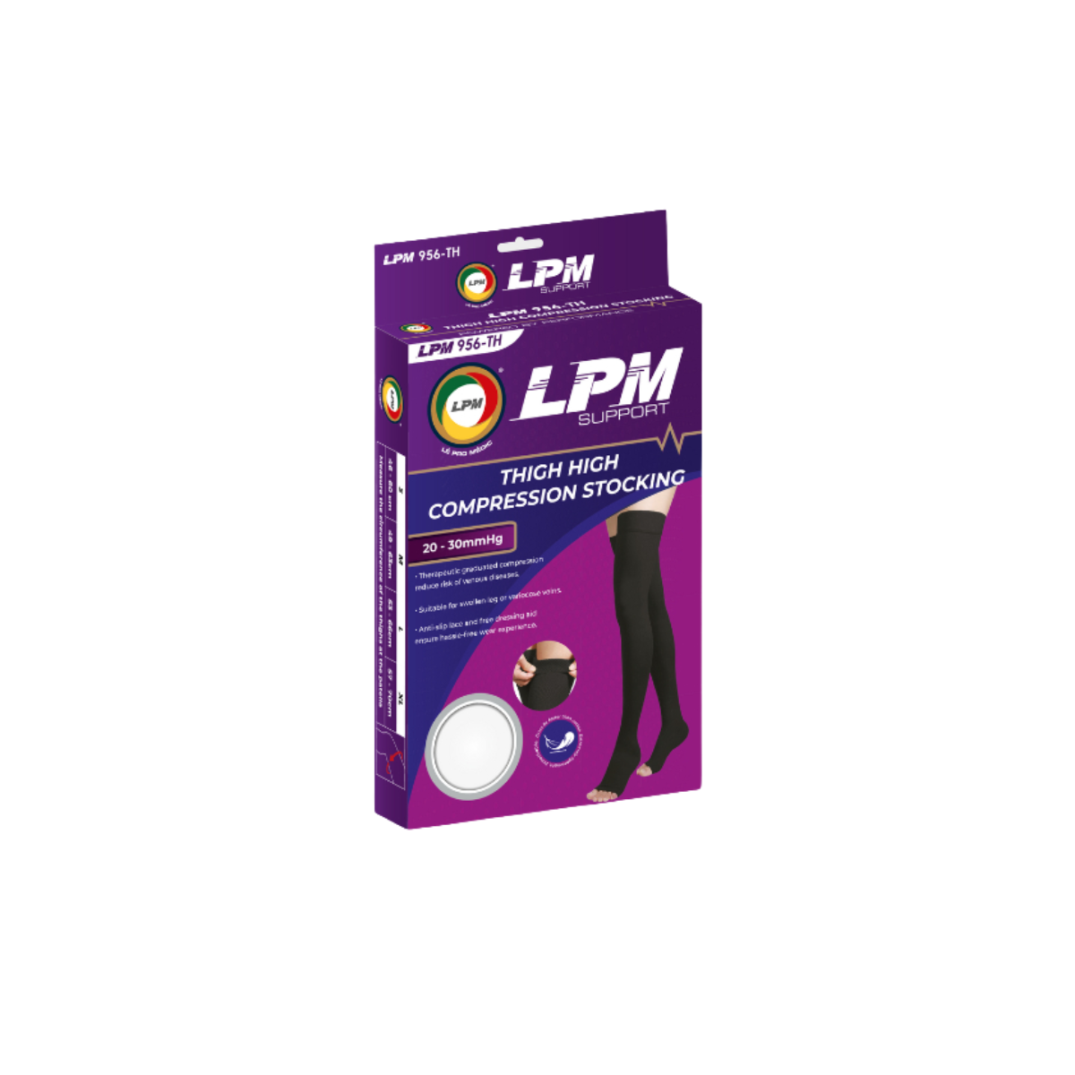 LPM 956 COMPRESSION STOCKING KNEE HIGH 20-30MMHG L