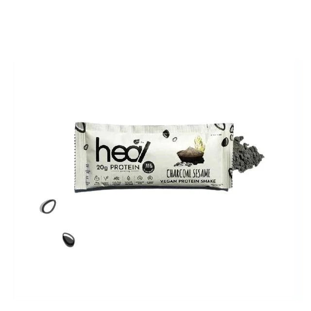 HEAL CHARCOAL SESAME VEGAN PROTEIN SHAKE SACHET 39G