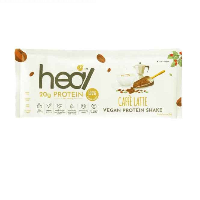 HEAL CAFFE LATTE VEGAN PROTEIN SHAKE SACHET 36G