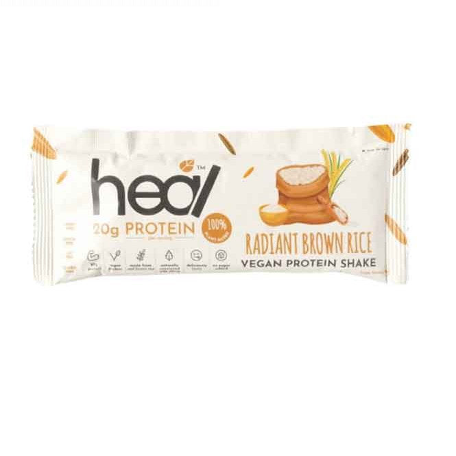 HEAL RADIANT BROWN RICE VEGAN PROTEIN SHAKE SACHET 36G