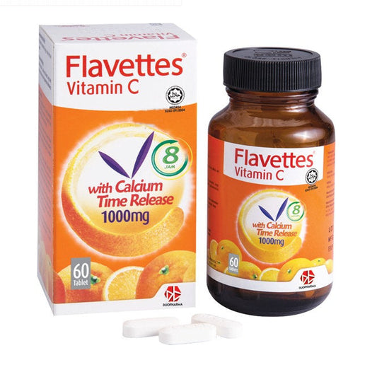 FLAVETTES TIME RELEASE VITAMIN C 1000MGWITH CALCIUM ORANGE 60S