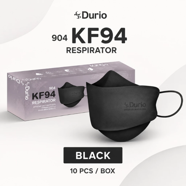 DURIO 904 KF94 RESPIRATOR 10S BLACK