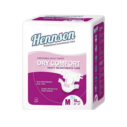 HENNSON DRY COMFORT ADULT DIAPER M 10S