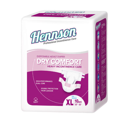 HENNSON DRY COMFORT ADULT DIAPER XL10S
