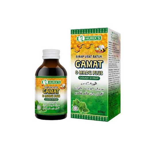 HURIXS SIRAP UBAT BATUK GAMAT&MADU PLUS60ML