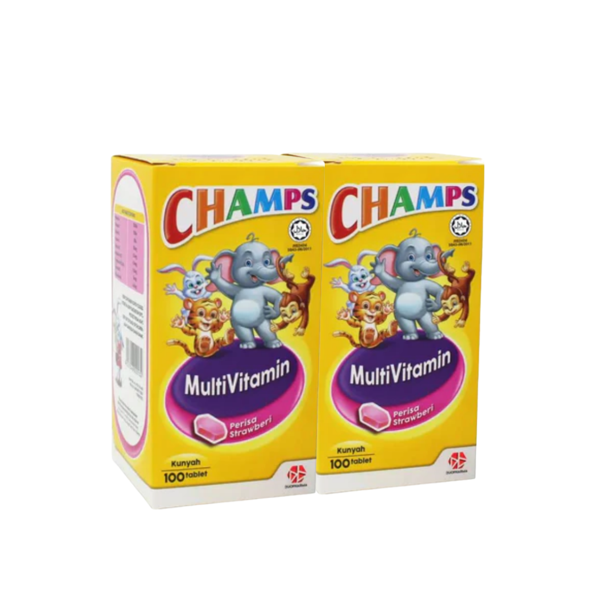 CHAMPS M CHEWABLE STRAWBERRY 100SX2