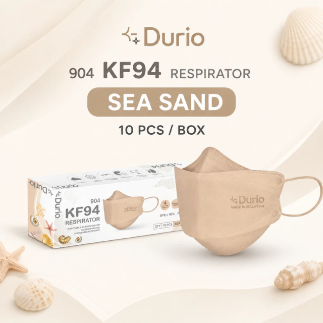 DURIO 904 KF94 RESPIRATOR 10S SEA SAND