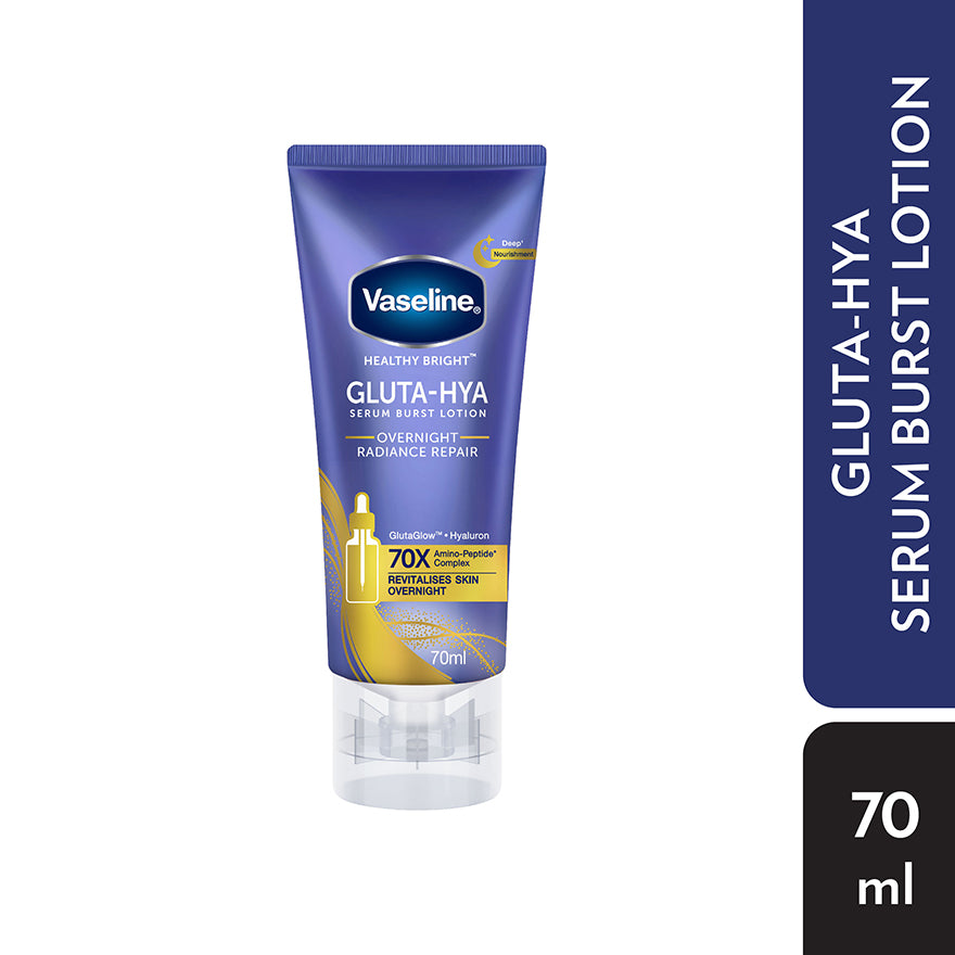 VASELINE HEALTHY BRIGHT GLUTA-HYA O/NGT RADIANCE REPAIR SERUM B/LOTION 70ML