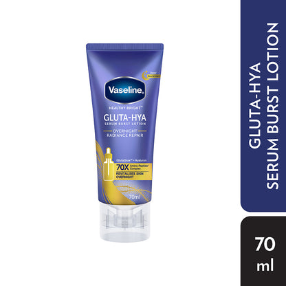 VASELINE HEALTHY BRIGHT GLUTA-HYA O/NGT RADIANCE REPAIR SERUM B/LOTION 70ML