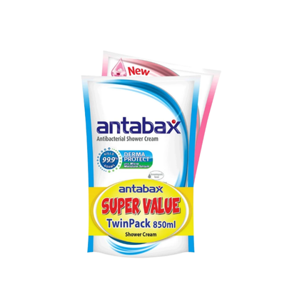 ANTABAX ANTIBACTERIAL SHOWER CREAM FRESH + GENTLE CARE REFILL 850ML 2S