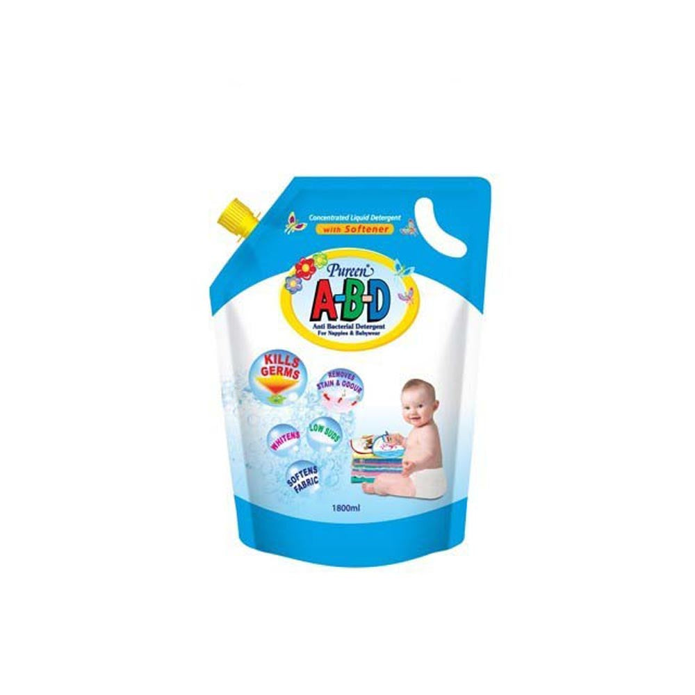 PUREEN ABD ANTIBACTERIAL LIQUID DETERGENT W/SOFTENER POUCH 1800ML