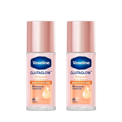 VASELINE GLUTAGLOW SERUM DEODORANT ROLL ON BRIGHT & RENEW 45ML 2S