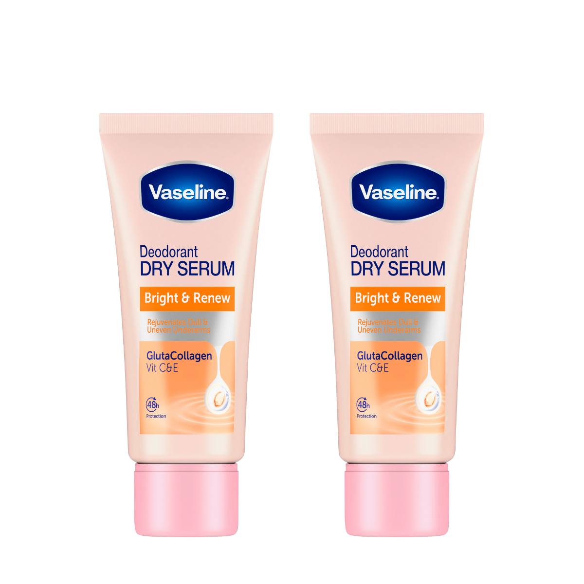 VASELINE DEODORANT DRY SERUM BRIGHT & RENEW 50ML 2S