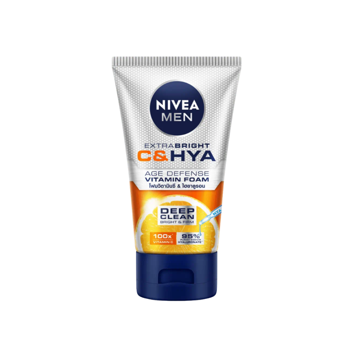 NIVEA FOR MEN EXTRA BRIGHT C&HYA AGEDEFENSE VITAMIN FACIAL FOAM 100ML
