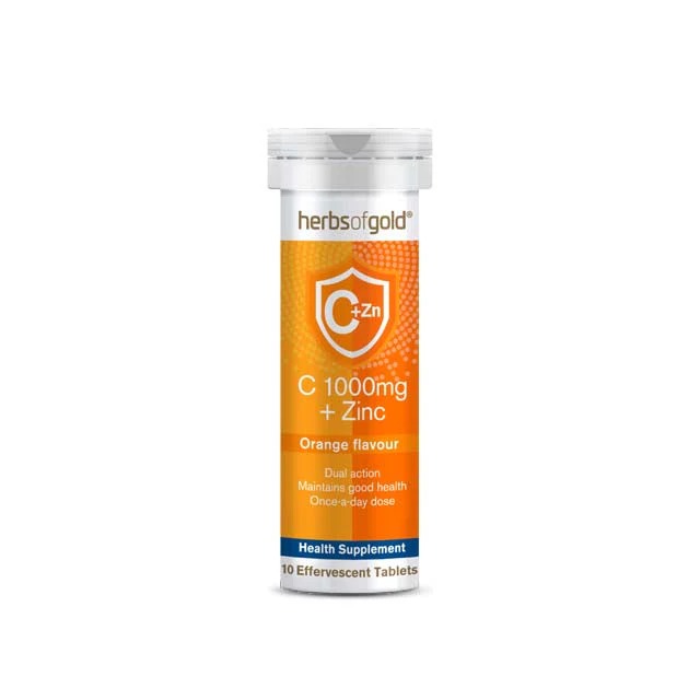HERBS OF GOLD EFFERVESCENT C 1000MG + ZINC 10S