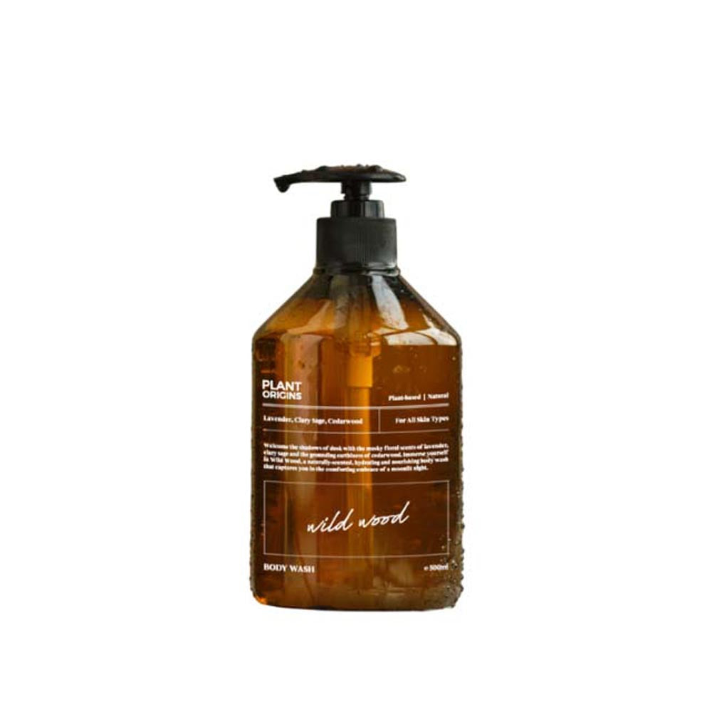 PLANT ORIGINS BODY WASH WILD WOOD 500ML