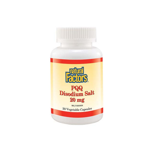 NATURAL FACTORS PQQ DISODIUM SALT 20MG VEG CAP 30S