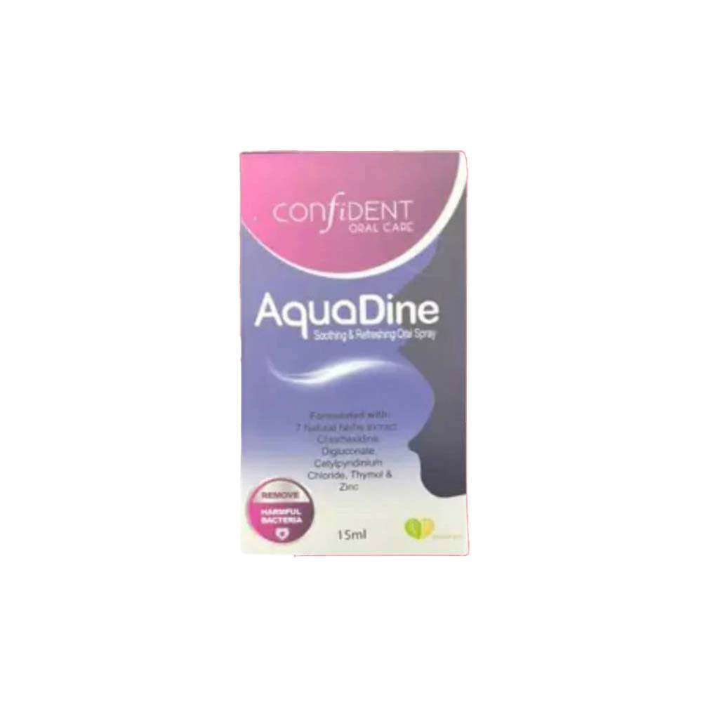 CONFIDENT AQUADINE PLUS ORAL SPRAY 15ML