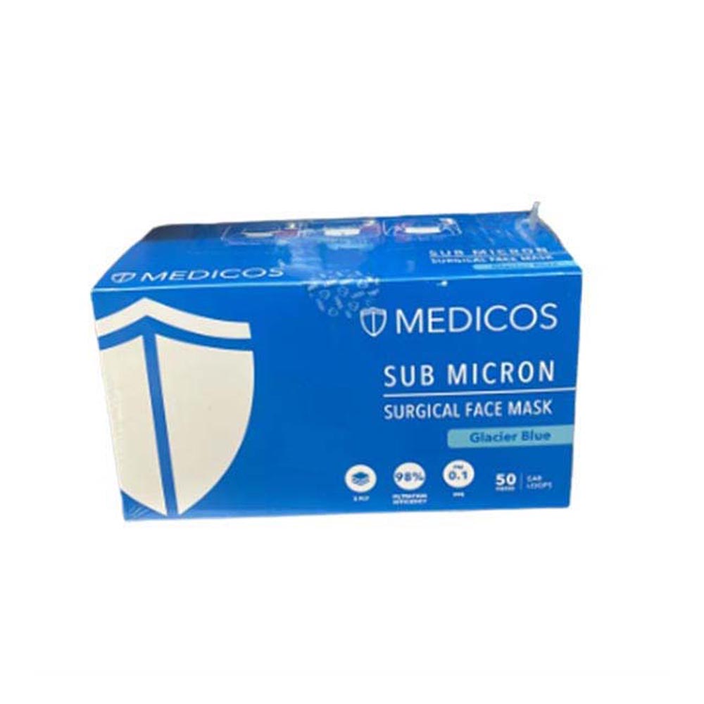MEDICOS 3PLY AD MASK GLACIER BLUE 50S