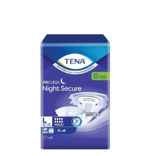 TENA PROSKIN NIGHT SECURE ADULT DIAPERS L 8S