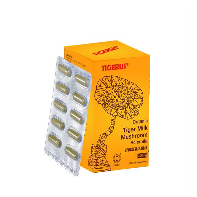 TIGERUS ORGANIC TIGER MILK MUSHROOM SCLEROTIA 300MG STRIP 60S