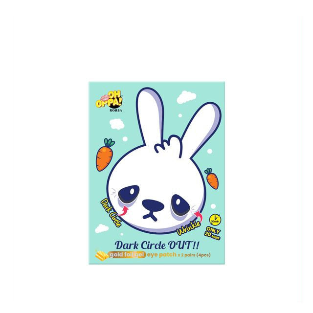 OH OPPA DARK CIRCLE OUT GOLD FOIL GEL EYE PATCH 2 PAIRS