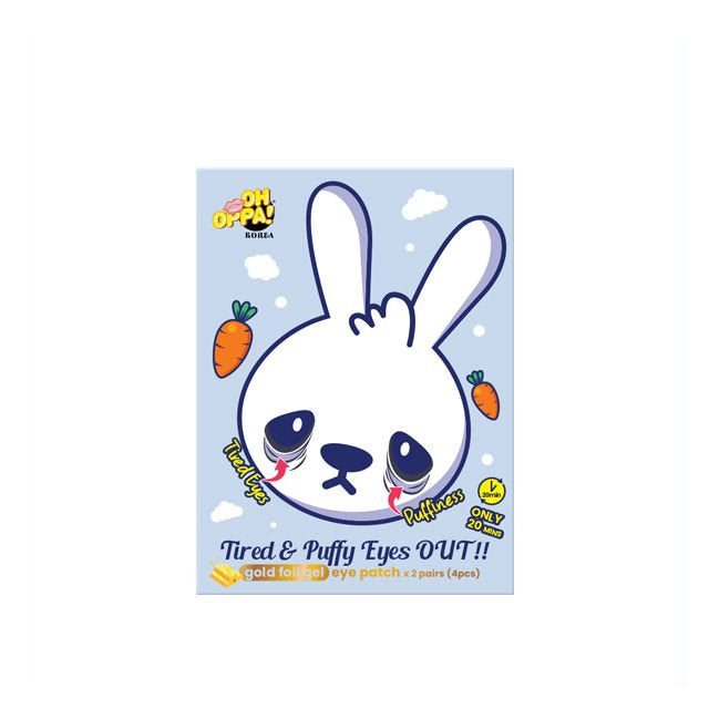 OH OPPA TIRED & PUFFY EYES OUT GOLD FOIL GEL EYE PATCH 2 PAIRS