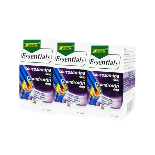 APPETON ESSENTIALS  GLUCOSAMINE 500MG W/ CHONDROITIN 60SX3