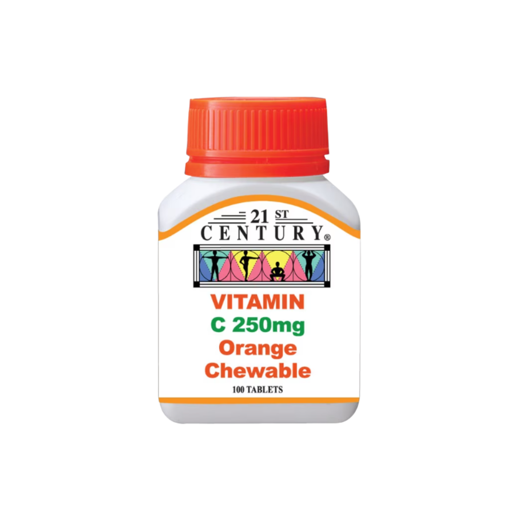21ST CENTURY VIT-C 250MG ORANGE 100S