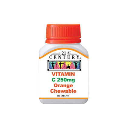 21ST CENTURY VIT-C 250MG ORANGE 100S