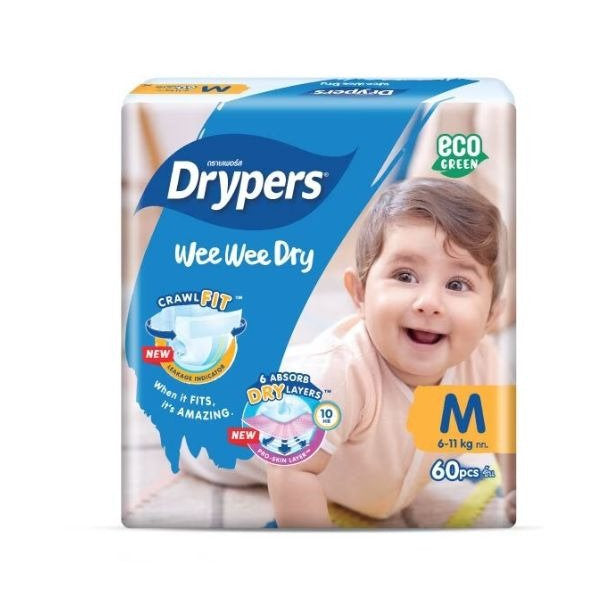 DRYPERS WEE WEE DRY M 60S