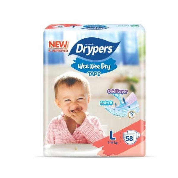 DRYPERS WEE WEE DRY L 58S