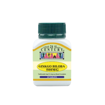 21ST CENTURY GINKGO BILOBA 500MG 30S