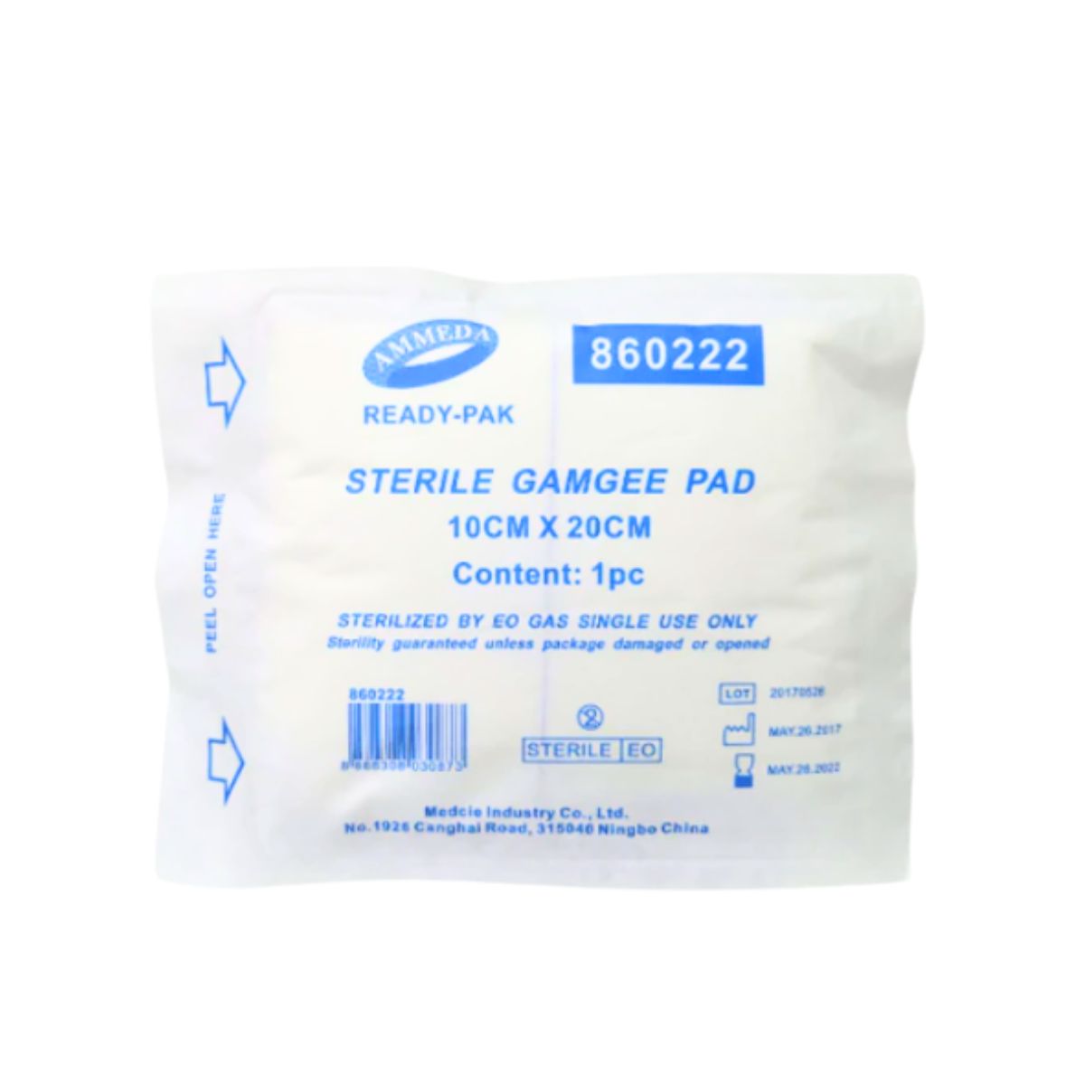 AMMEDA STERILE GAMGEE PAD 10X20CM