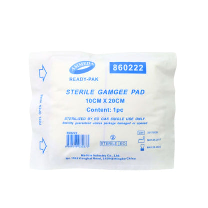 AMMEDA STERILE GAMGEE PAD 10X20CM