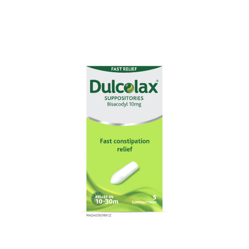 DULCOLAX SUPPOSITORIES 10MG ADULT 5S