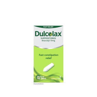 DULCOLAX SUPPOSITORIES 10MG ADULT 5S