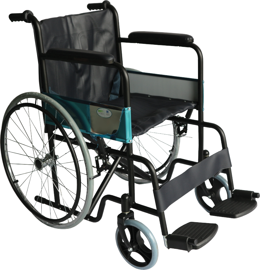 MERS ECONOMIC STANDARD WHEELCHAIR STEEL PVC (WC020P)