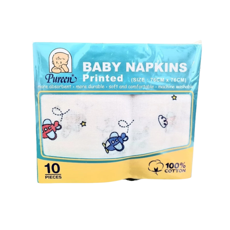 PUREEN NAPKINS PRINTED 10'S