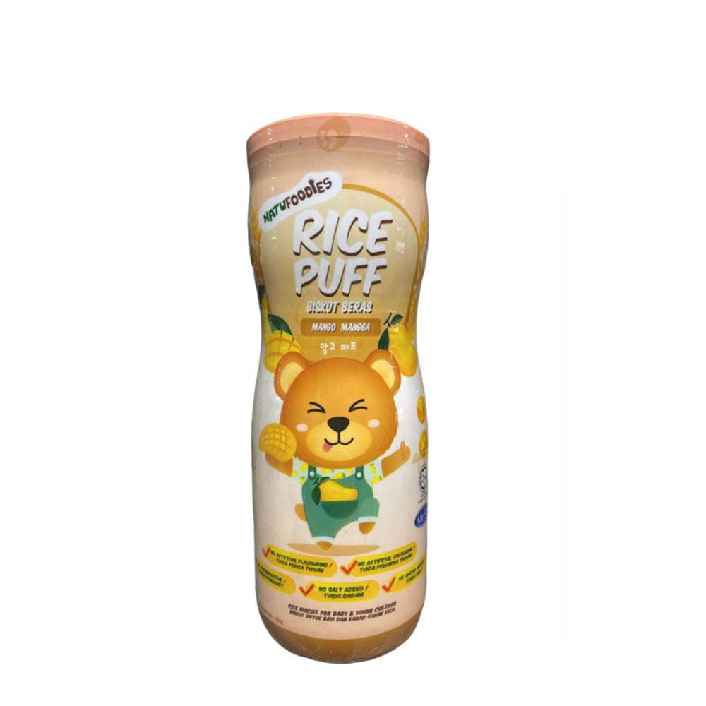NATUFOODIES RICE PUFF BANANA MANGO 60G