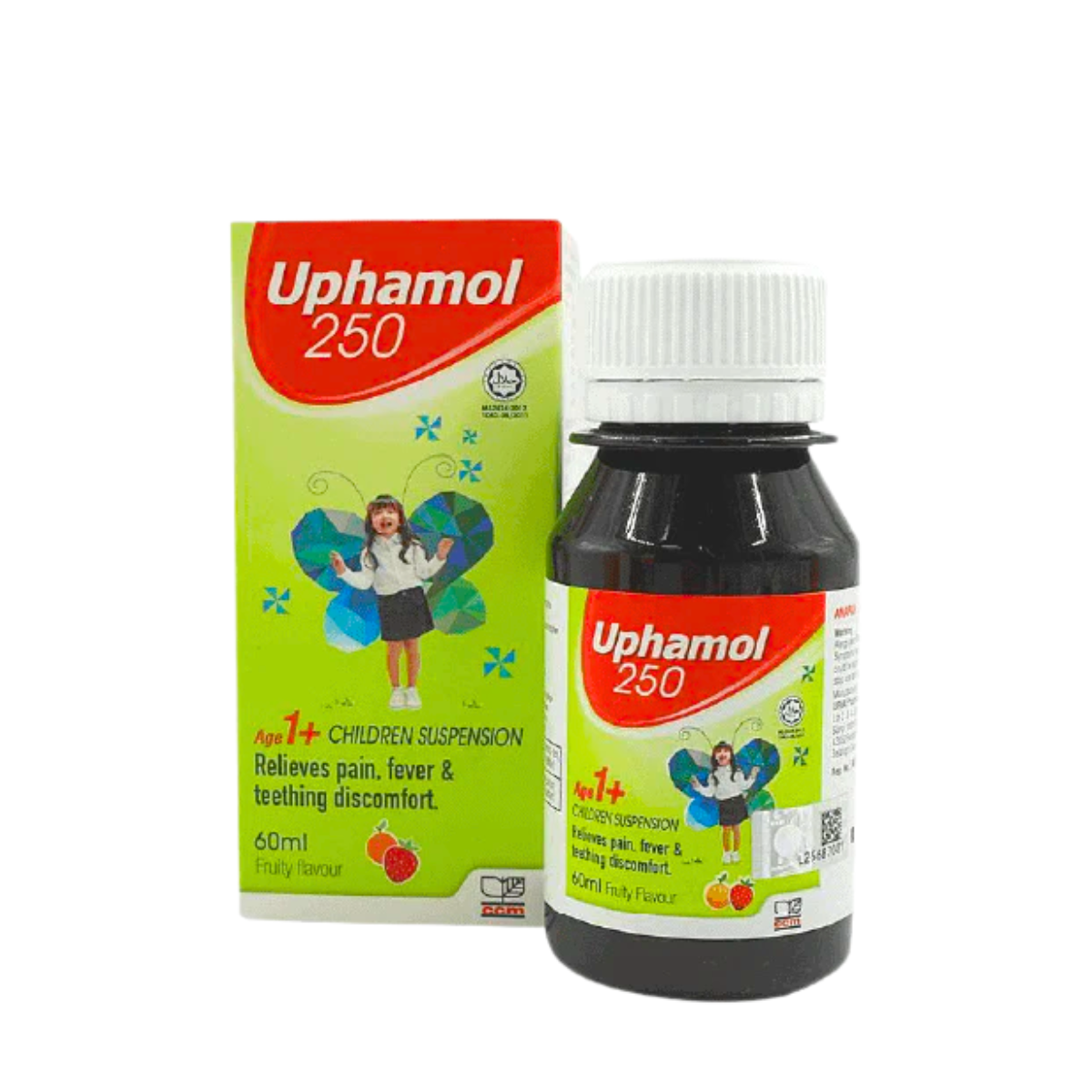 UPHAMOL SUSP 250MG FRUITY 100ML