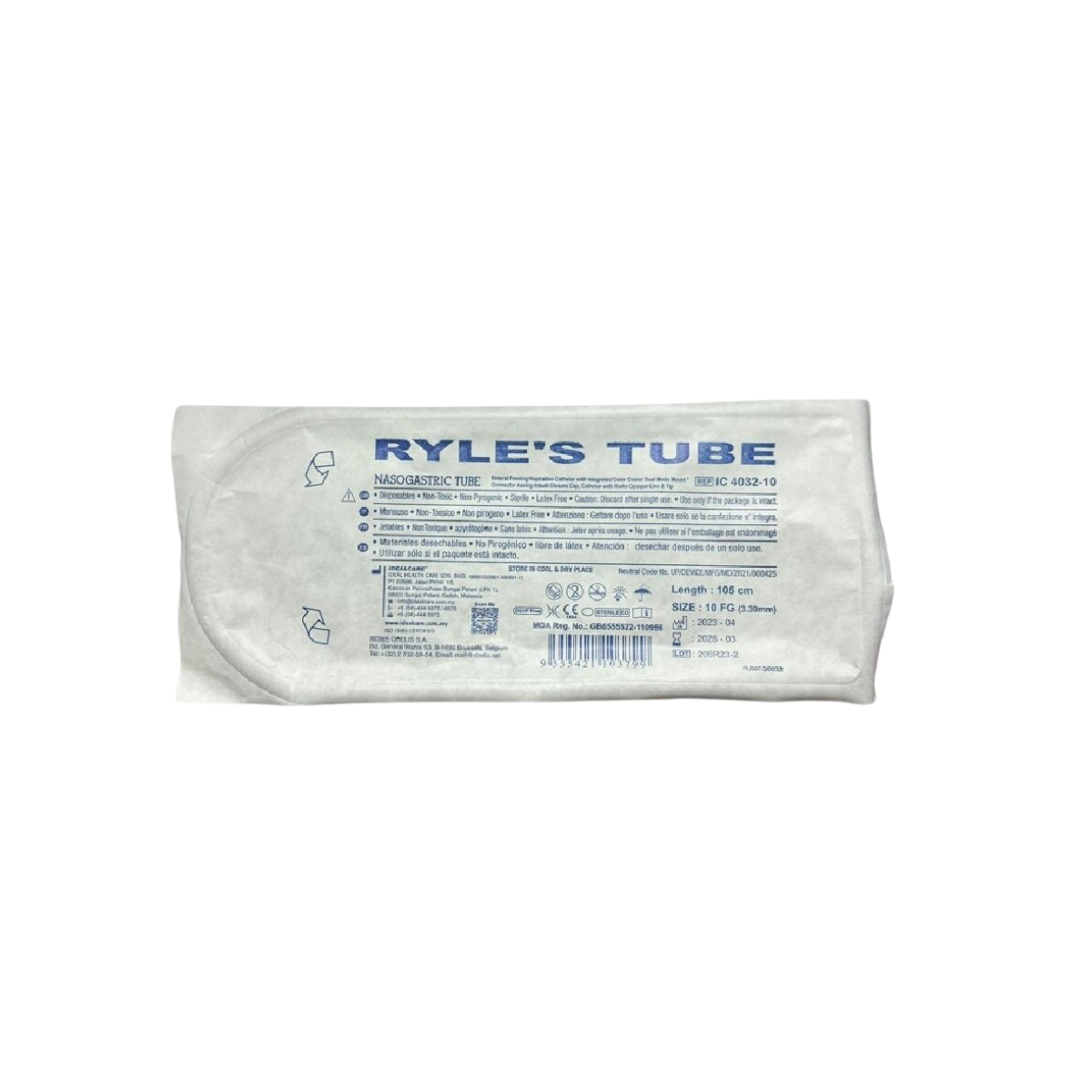 IDEALCARE RYLES TUBE 10FG