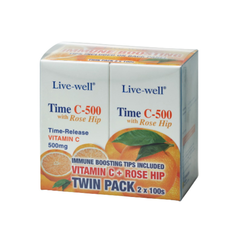 LIVE-WELL TIME C-500 WITH ROSE HIP 2X100S
