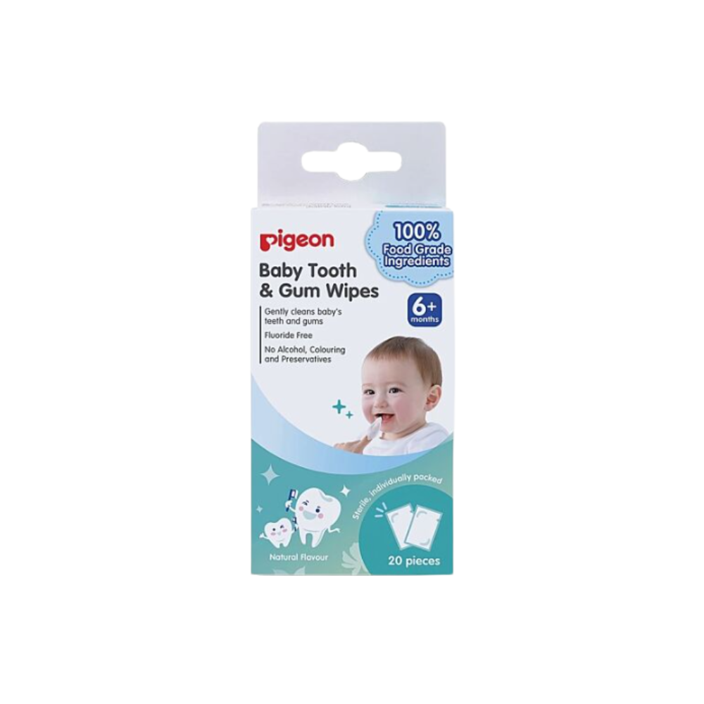 PIGEON BABY TOOTH &GUM WIPES NATURAL FLAVOUR 20'S