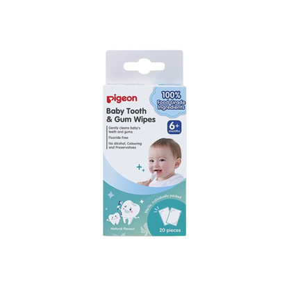PIGEON BABY TOOTH &GUM WIPES NATURAL FLAVOUR 20'S